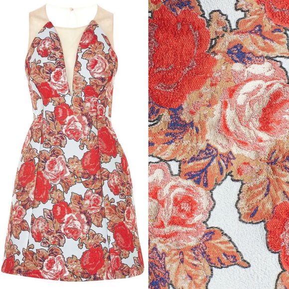Topshop Gorgeous Floral Brocade Dress - Picture 8 of 16